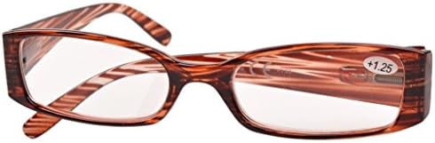 Очила за Очи 5 Пара Очила За Читање За Жени Што Читаат +3.50 Очила За Читање Рамки Со Пруги