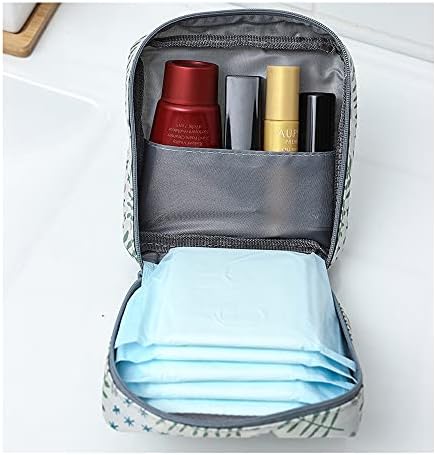 Zxloyos 2 парчиња санитарна торба за складирање на салфетки за тинејџерски влошки менструална чаша, комплет