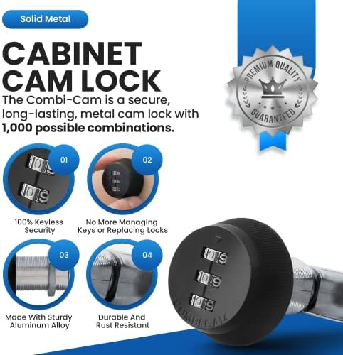 FJM Security Combi-Cam 7850R-S-Black Combunity Com Cam Lock, 5/8 Црна завршница