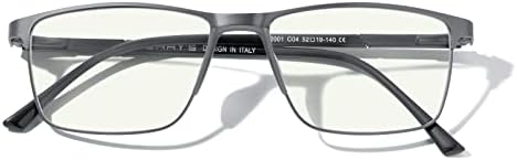 Модни Сини Светлосни Очила За Блокирање НА МЕРИ-Очила За Читање Метална Рамка Пролетни Шарки Читачи За Мажи Очила