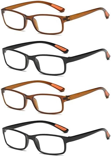 Очила J&L читање очила 4 пара пролетни шарки лесни читатели за маж и жени