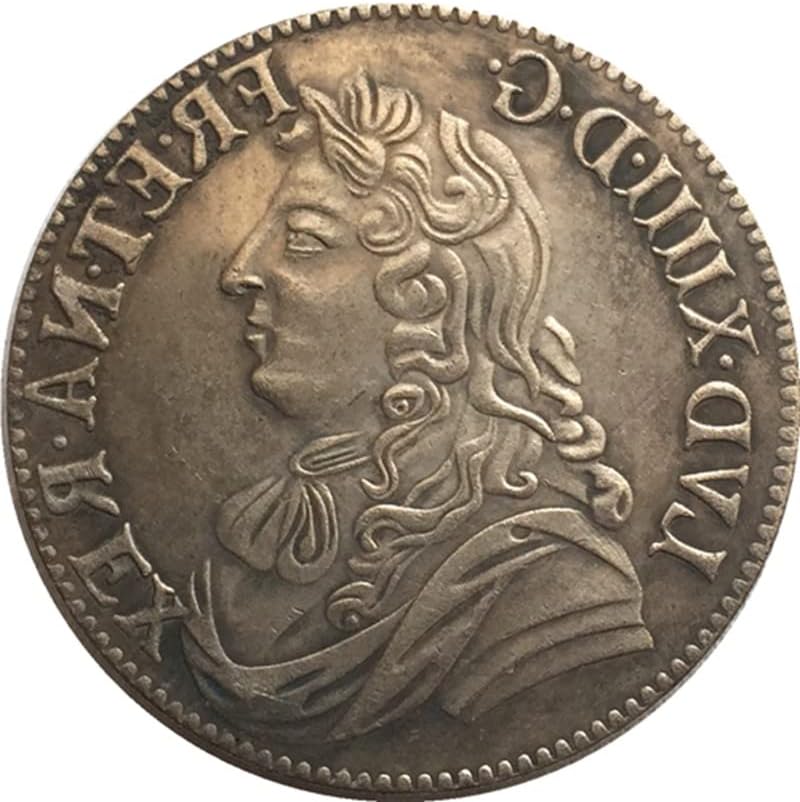 1674 Француски монети чисти бакарни сребрени позлатени антички сребрени доларни монети колекција за