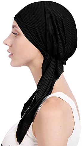 Хемо -торбички турбани за жени, капаци за рак на шамија на глава, долги подароци за глава за коса за