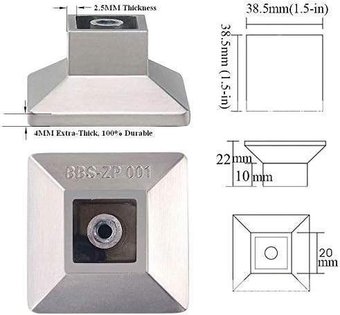 Виборг-Хк (5-пакувања Делукс квадратни плакари копчиња и влече четкани никел финиш, ширина од 1,5 , модерна