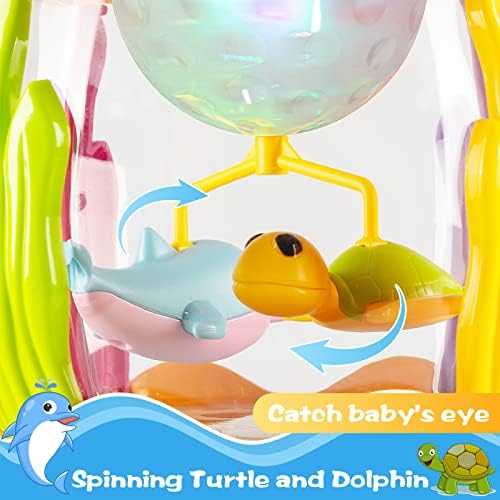 Играчки за бебиња на Ензион 6 до 12 месеци-Океан ротирачки светлосни играчки за новороденчиња 6-12 месеци, играчки