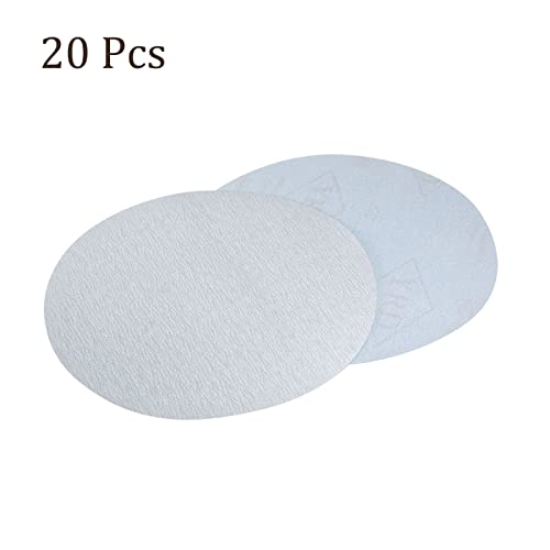 Козело 20 парчиња дискови за пескање на куки и јамка - [7 инчи x 400 решетки] Алуминиум оксид бели песочни песоци за