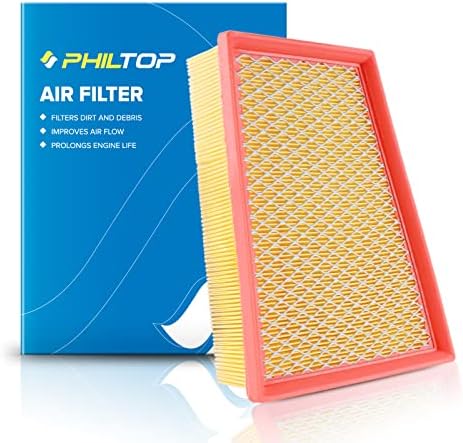 Филтер за воздух на моторот Philtop, EAF091 Заменете го Sentra 2.0L L4, компатибилен со филтерот за воздух