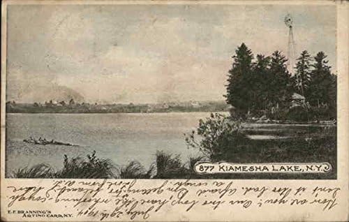 Поглед на езерото Кијаша Езеро, Yorkујорк NYујорк Оригинална античка разгледница 1904 година