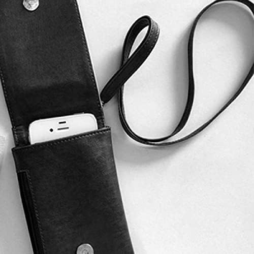 Канада обележје и градски згради Цртан телефон Телефон паричник чанта што виси мобилна торбичка црн џеб