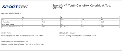 Sport -Tek Boys CamoHex Colorblock Tee -Iron Grey/ -s