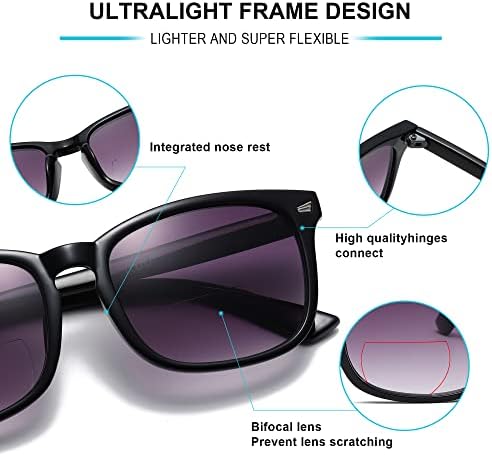Fsrtep Бифокални Очила За Сонце За Жени Класични Ретро Читање Очила За Сонце 3 Спакувајте УВ400 Очила