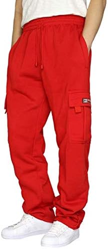 Zуер машки панталони за карго опуштени вклопени еластични влезови на половината за џемпери, мулти-џебови,