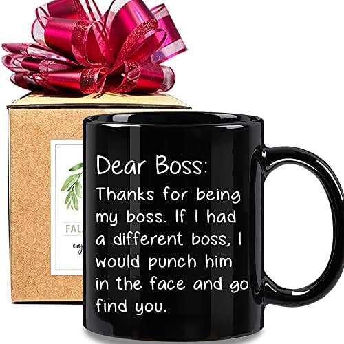 Смешни шеф подароци кафеана чаша, најдобар подарок за шеф за шеф за шеф на соработници, вработени соработници возрасни,