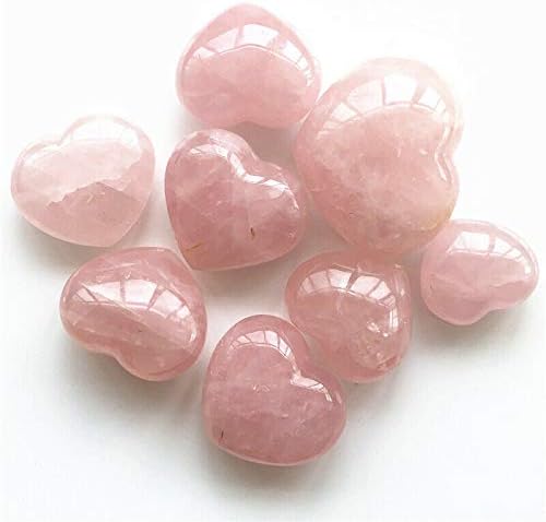 Ruitaiqin Shitu 1pc во форма на срце во форма на природно розово кристално срце, розов кварц примероци заздравување на
