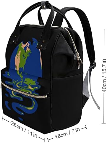 Топење На Земјата Водоотпорен Мама Ранец Торба За Пелени Со Голем Капацитет Мултифункционална Патна Торба