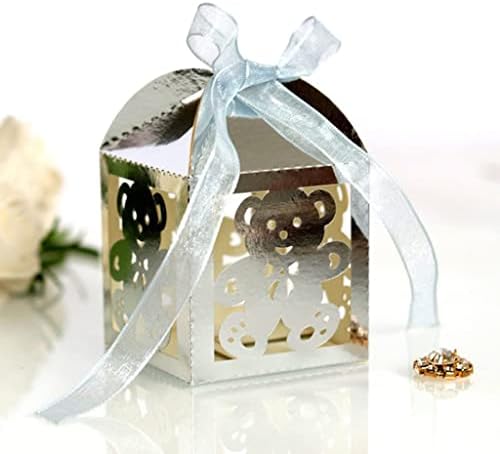 КУЈУКС 10 парчиња Сина Кутија За Подароци За Денот На Детето Роденденска Свадба Кутии За Бонбони Пакување