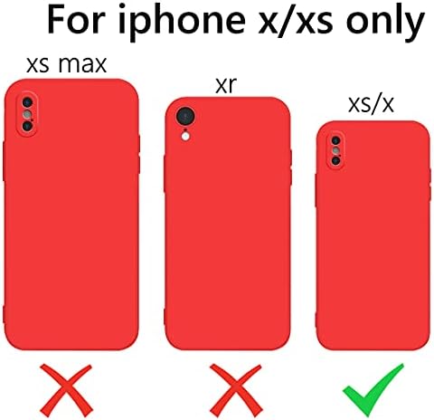 Zhangz Red iPhone X Case - ShockProof Shockproof Slim Fit Silicone TPU Soft Gumber Cover заштитен црвен