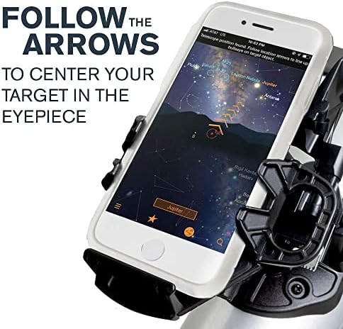 Телескопот со овозможување на апликацијата за паметни телефони ќе ви помогне да најдете starsвезди, планети
