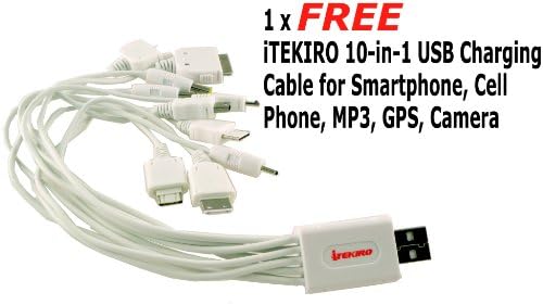Itekiro AC Wall DC Car Battery Chit Chat Chat For Ricoh Caplio RR30 RX + Itekiro 10-во-1 USB кабел за