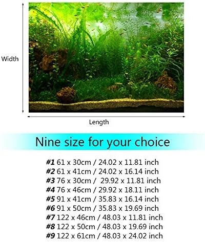 Виагасафамидо Постер за аквариум, задебелен ПВЦ лепило налепница налепница Вода трева стил Аквариум риба резервоар постери