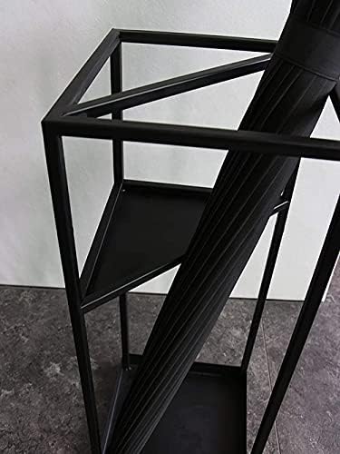Kuyt чадор стојат црно метално железо креативно кафе, мини држач за чадори со анти-лизгање на нозе за складирање на домаќинства