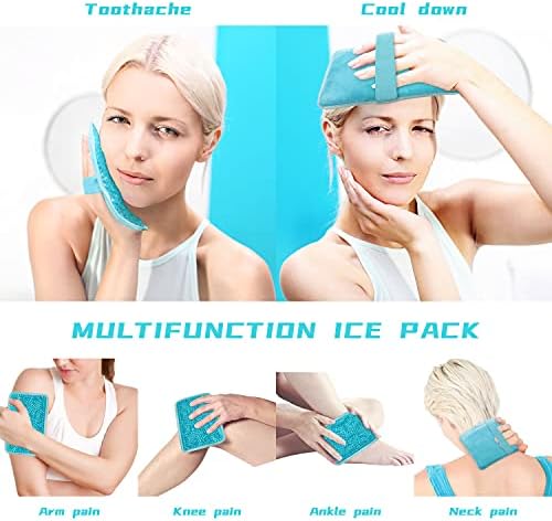 Знокуед пакет на гел монистра маска за мраз за лице за главоболки, подуени очи, црвенило, мигрена и гел мраз пакет за
