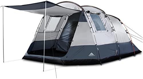 10 лице за кампување во семејство, водоотпорен ветроупорен шатор за инстант кабини со 2 простории и големи мрежни
