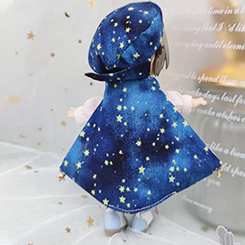 Niannyyhouse OB11 сино море галаксија костум капа од шорцеви за кошула 1/12 bjd кукла 4,3 инчи облека за тело