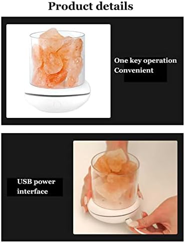 Ylight usb himalayan сол ламба, природен розов кристал хималајски солен карпа предводена арома ламба, креативна