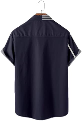 iopqo големи мрежи печатени хавајски кошули со кратки ракави копче надолу кошули со кошули на плажа за маж долг мета