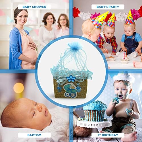 Вашите Омилени Моменти Мини Корпи: Услуги За Туширање За Бебиња За Бонбони, Награди И Подароци - Сини Кутии За Забави