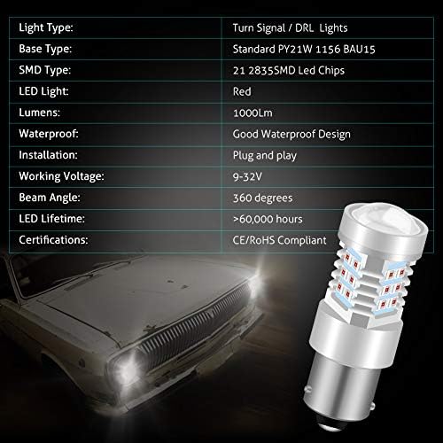 CATUR BAU15S PY21W LED Светилки Висока Моќност 2835 21 Чипсети Супер Светла Со Замена На Проекторот За Опашките