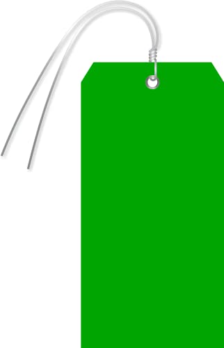 SmartSign празно зелена ознака со жица | 6 1/4 x 3 1/8 солза полипропилен, пакет од 25