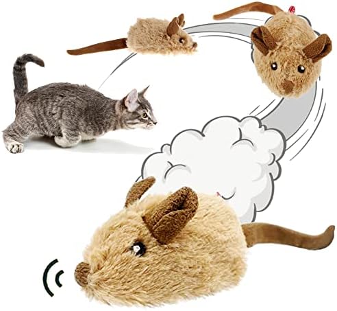 Сухако мачки играчки Интерактивно автоматско движење глушец животински звук крцкање мачки играчки кои бркаат електрична