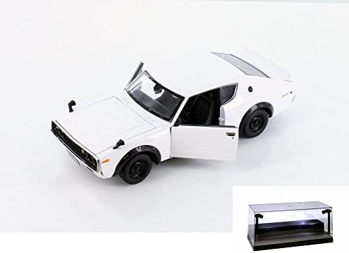 Diecast Car W/Case Case - 1973 Nissan Skyline 2000 GT -R KPGC110, White - Maisto 31528W - 1/24 Scale Diecast Model Car