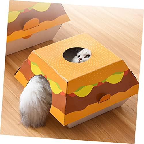 Mipcase 2pcs Хамбургер Мачка Гнездо Мачка Засолниште Отворено Затворен Играчки Мачка Куќа Затворен