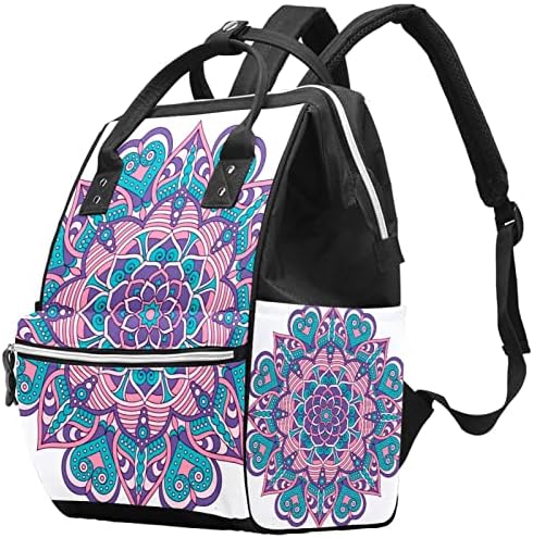Мандала Бохо Индиски Цветови Торба За Пелени Ранец Торби За Менување Пелени За Бебиња Мултифункционална Торба За Патување